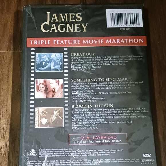 JAMES CAGNEY Triple Feature on DVD - Picture 2 of 2